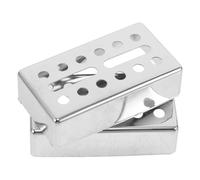 Alasum 2pcs Electric Guitar Humbucker Pickup Covers Brass Material with Vintage Style and Enhanced Sound Quality, Silver Colour Suitable for Stage Performance and Studio Recording, Sturdy