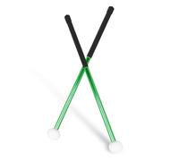 Alasum 2pcs Felt Head Mallets Aluminum Alloy Drumsticks Percussion Instrument Accessory for Marching and Large Drums Ergonomic Design Comfortable Grip Green Color
