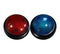 Alasum 2pcs Gaming Buzzers Plastic Quiz Answer Buttons with Lights and Distinct Sounds Fast Response Game Show Props for Classroom Competitions and Educational Activities