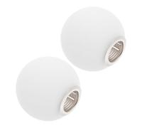 Alasum 2pcs Globe Glass Lamp Shade G9 Metal Screw Base White Frosted Diffused Light Shatterproof Round Ball Shape Stylish Elegant Design for Indoor Spaces