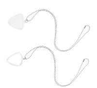 Alasum 2pcs Guitar Pick Collection Box Holder Necklace Heart and Triangle Plectrum Storage for Home Stage Performances