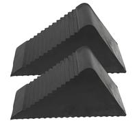 Alasum 2pcs Heavy Duty Rubber Wheel Chocks for Car Stop Block, Prevent Vehicle from Moving and Keep Vehicle Steady, for Load/unload Goods and Changing A Wheel, Black Colour