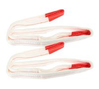 Alasum 2pcs Heavy Duty Straps White Polypropylene Lift Sling Web Sling with Flat Eye for Lifting in Civil Engineering and Construction