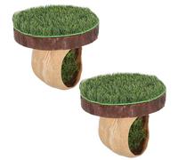 Alasum 2pcs Jumping Spider Hide Magnetic Walnut Shell Design, Easy Installation Wooden Shelter for Small Gecko and Jumping Spider Habitat Terrarium Décor, Multi-purpose Hideout for Home