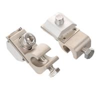 Alasum 2pcs M6 Hex Solar Grounding Clip with Lay-in Connector and Bonding Lug, Metal Cable Ground Clamp for Photovoltaic Panel Earthing and Solar Bracket Installation