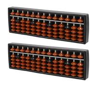 Alasum 2pcs Math Abacus with 13 Columns and Contrasting Beads, Plastic Beginner Friendly Counting to Build Mental Calculation Skills for Family Tutoring and Home Use