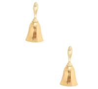 Alasum 2pcs Metal Hand Bell for Restaurants and Bars Extra Loud Service Bell for Waking Families Training Pets Finish for Schools and Events