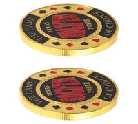 Alasum 2pcs Metal Poker Card Guard Protector Lightweight Alloy Poker Tool to Weigh and Stabilize Cards for Game Accessories and Table Game Souvenir Gifts for Parties