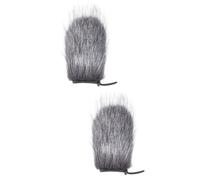 Alasum 2pcs Mic Wind Cover Furry Windscreen Muff Wind Shield for Microphone Cover Outdoor Use