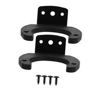 Alasum 2pcs Microphone Wall Mount Holder Multi-purpose Small Size Metal Silicone Wireless Mic Clamp for Home Studio Space Saving