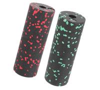 Alasum 2pcs Mini Foam Yoga Roller Columns for Muscle Relaxation, Lightweight Hollow Body Rolling Massagers for Workout and Back Relief, Portable Exercise Massage Sticks in Green and Red