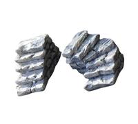 Alasum 2pcs Miniature Stairs Straight Curved Stone Steps for Dollhouse Decor Micro Landscape Ornaments Easy Installation Durable Resin Photography Props