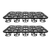 Alasum 2pcs Plant Germination Trays Black Pp Growing Tray 15 Hole Design and Bottom Reinforce, Corrosion Resistant and Not Easily Deformed, for Indoor and Outdoor Gardening