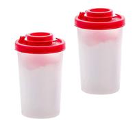 Alasum 2pcs Portable Pepper Cellars Plastic Seasoning Jars Practical Design for Cooking and Outdoor Use, Multi-Function Spice Bottles for Salt, Pepper, Vanilla, and More