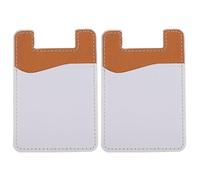 Alasum 2pcs Pu Phone Case Card Holder Adhesive Back, Comfortable Feel and No Residue After Removal, for Travel and Holding Hotel Room Cards or Cash