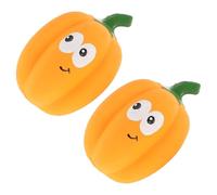 Alasum 2pcs Pumpkin Shaped Latex Dog Sound with Squeaker, Sturdy Chew for Dogs, Bite Resistant and Interactive Pet Enrichment for Training and Play