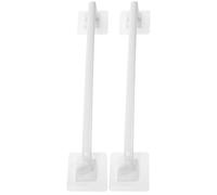 Alasum 2pcs Punch Free Plastic Bath Towel Rod Wall Mount Towel Rack White Bathroom Accessories for Kitchen and Bathrooms Simple Fashionable Design