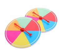 Alasum 2pcs Rainbow Colour Game Spinner Wheel with Plastic Rotating Arrows and Blank Board, Encourages Social Interaction and Creates Your Own Game Rules, for Party and Travel Use