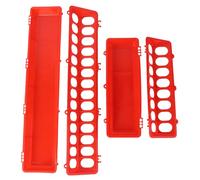 Alasum 2pcs Red Polyethylene Pigeon Food Feeders Trough Bowls for Cage Use, Sturdy Birds Feeding Dishes for Pigeons and Poultry Supplies, 515×125×80mm 300×125×80mm Bird Feeding Groove