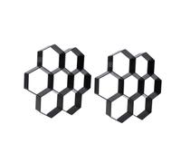 Alasum 2pcs Reusable Hexagonal Concrete Paving Mold DIY Plastic Path Maker for Garden Walkways Patio Floor Tiles Cement Stepping Mold for Outdoor Driveway Crafting