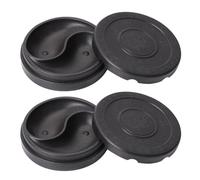 Alasum 2pcs round Chinese Inkstone with Smooth Surface without Burr, Plastic Inkstone for Calligraphy Writing, Creative Appearance Suitable for Students and Collectors