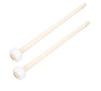 Alasum 2pcs Rubber-head Wooden Gong Mallets Small Size Percussion Mallets with Wood Handle for Gong Accessories and Drum Percussion Use