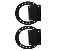 Alasum 2pcs Rustproof Iron Horse Tie Rings with Screws 11x12.5x5.5cm Stable Wall Mount Tie Ring for Barns and Horse Hitching Stall Accessories