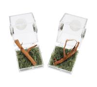 Alasum 2Pcs Small Jumping Spider Habitat Box Pet Living Carrier Terrarium for Florida Jumping Spiders Insect Breeding and Feeding