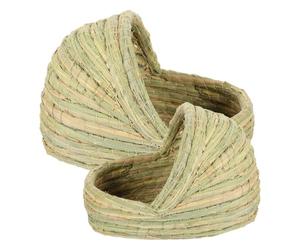 Alasum 2pcs Straw Woven Chicken Nest Slipper Shape Cozy and Secure Low-maintenance Sleeping Bed for Chickens Poultry Farm and Backyard Use