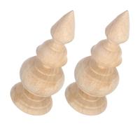 Alasum 2Pcs Unpainted Wooden Topper Round Ball Finials with Smooth Surface Classical Charm Easy Installation for DIY Decoration Indoor Staircase Crafts Christmas Decorations Crafts