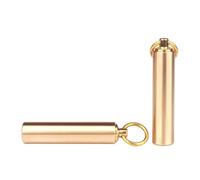 Alasum 2pcs Waterproof Mini Metal Pill Boxes Made of Brass, High Precision Design with Sealing Containers, for Cycling and Mountaineering Outdoor Storage