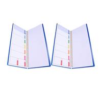 Alasum 2pcs Weekly Planner Notebook Student Planner Undated Spiral Bound Paper Iron Blue Time Management Pad for Office Business Settings