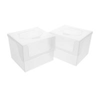 Alasum 2Pcs Wet Tissue Container Box with Lid, Plastic Wet Wipes and Face Towel Storage Case, Refillable Holder for Nursery and Travel