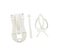 Alasum 2pcs White Plastic Parrot Vegetable Clips Multi-functional Fixed Clips for Bird Cage Accessories, Handy Food Holders to Enrich The Living Environment of Birds