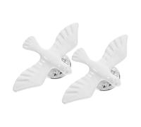 Alasum 2pcs White Zinc Alloy Peace Dove Brooch Pin Set, Realistic Christian Lapel Pins Meticulously Crafted for Holy Communion and Religious Ceremonies