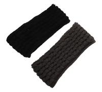 Alasum 2pcs Winter Headbands for Women Stretchy Knit Design Soft Acrylic Material Chunky Cable Knit Pattern Easy to Store Stylish Ear Warmers for Outdoor Adventures Hiking
