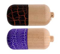 Alasum 2pcs Wooden Kendama Set, Hand-eye Coordination Skill, Educational Throw and Catch Game, Creative Wooden Catch Pill for Boys and Random Color Random Color