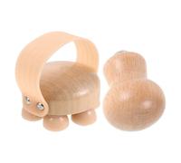 Alasum 2pcs Wooden Lymphatic Massage Rollers with Ergonomic Handles for Body Muscle and Foot Reflex Relief, Soothing Muscle Tension and Precise Finger Care, for Daily Routines and Living