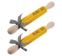 Alasum 2pcs Wooden Rolling Pins Set for Baking with Non-Stick Surface, Rustic -Themed Design, Resistant to Breaking and Corrosion, for Seasonal Celebrations and Farmhouse Kitchen
