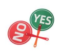 Alasum 2pcs Yes No Paddles Classroom Response Cards User Friendly Design and Visibility Plastic Material for Judging Competitions and Classroom Participation