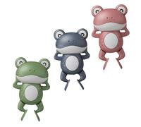 Alasum 3 Pcs Wind-up Swimming Frog Bath, Waterproof Cartoon Float in Blue, Pink, and Green, Creative Interactive Water for Bathtime Fun