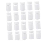 Alasum 30pcs 50ml White Refillable Vitamin Bottles with Screw Caps, Moistureproof Pe Capsule Containers for Medicine Storage, Multifunctional Use for Pharmacies and Outdoor Travel
