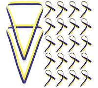 Alasum 30pcs Medal Ribbon Medal Lanyard Polyester Lightweight Universal Fit Award Ribbons with Snap Clips for Prize Presentations Academic Recognitions