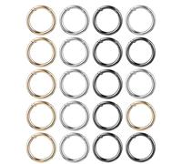 Alasum 30pcs Metal Spring Snap Keychain Clips, 1.3" Round O Ring Buckle Clasps with 1" Inner Diameter, Sturdy Metal Build for Dog Leash and Bag Strap, for Crafting and DIY Projects