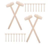 Alasum 30pcs Mini Wooden Hammers Small Mallets for Cracking Chocolate and Planet Cake Natural Wood Crab Lobster Seafood Mallets for Group Play and Creative Hammering Fun