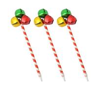 Alasum 3pcs Christmas Bell Ballpoint Pen with Metal Clip, Holiday Writing | Red and Green Plastic Design, Click-top Mechanism, Festive Flair for School Notes and Teacher Rewards