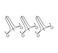 Alasum 3pcs Elegant Iron Dish Holder Tea Cake Holder Stable Storage Function Modern Black Plate Display Rack for Celebration Showcase