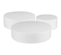 Alasum 3pcs Fake Cake Model Cake Decoration Foams Model Baking Dummies Reusable Foam Material Creative Appearance White Shape for Practicing Decorating Skills at Holidays Parties