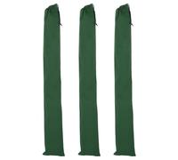 Alasum 3pcs Long Canvas Sand Bags for Flooding with Elastic Band, Reusable Water Barrier Bags for Flood Prevention, Stackable and Pre-filled Sandbags for Garage and Exterior Doors