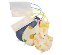 Alasum 3pcs Parrot Flying Diaper Set for Budgies and Parakeets, Washable Bird Nappy with Waterproof Leakproof Inner Layer, Breathable Outdoor Flight Suit with Banana and Pineapple Print